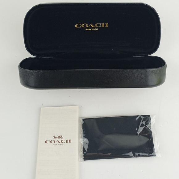 Coach Eyeglass Case Black with Cloth - Picture 7 of 12